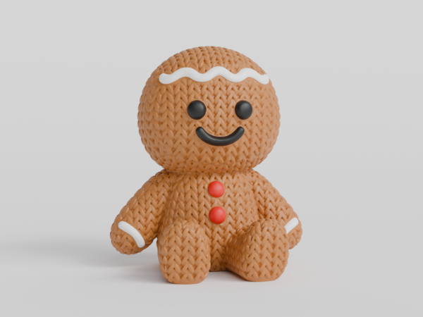 Knitted Gingerbread Man Muñeco Galleta de Jengibre Tejido