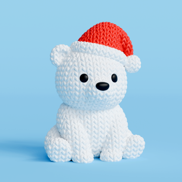 Oso Polar Navideño Tejido