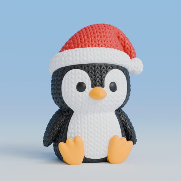 Pingüino Navideño Tejido
